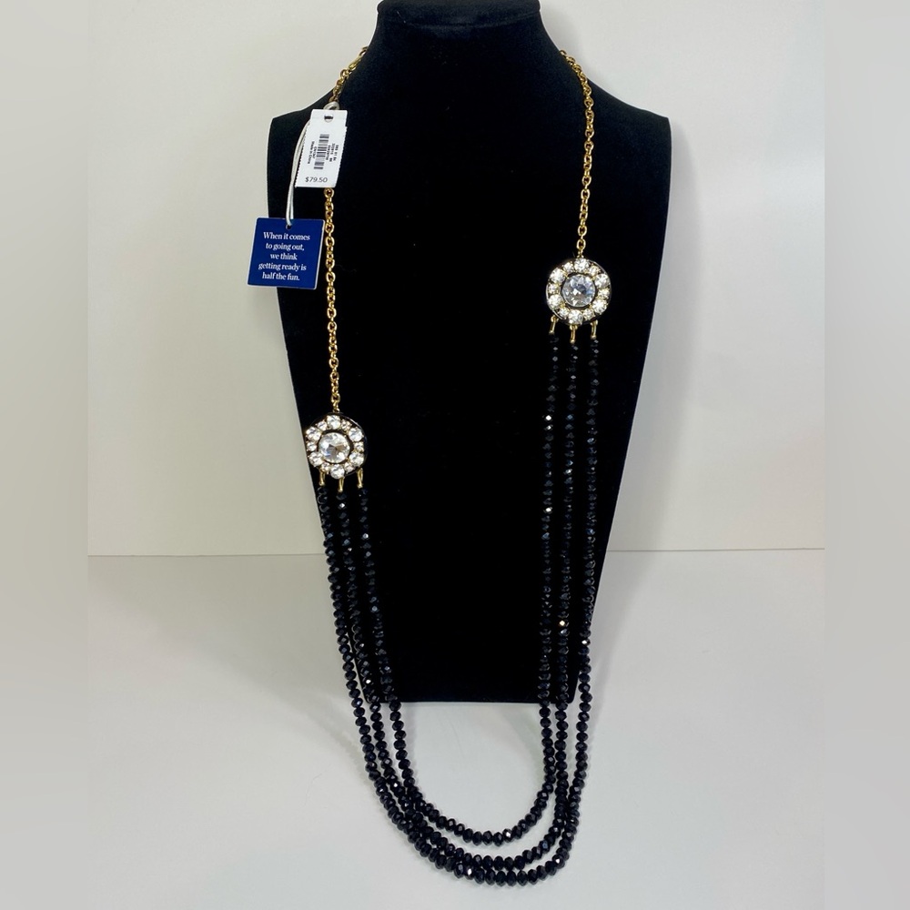 Talbots Black and Gold Beaded Necklace | NWT